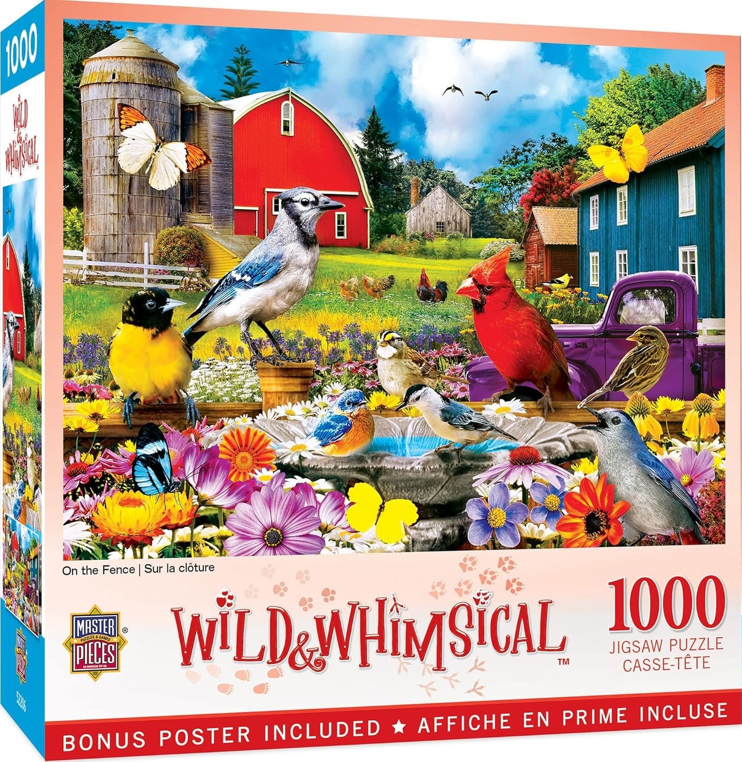 Master Pieces Classic Wild & Whimsical On the Fence 1000 Pc Puzzle