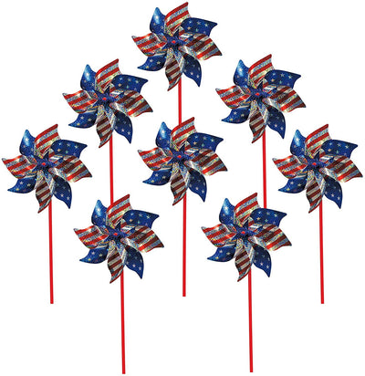 In The Breeze Mylar Stars and Stripes Pinwheel