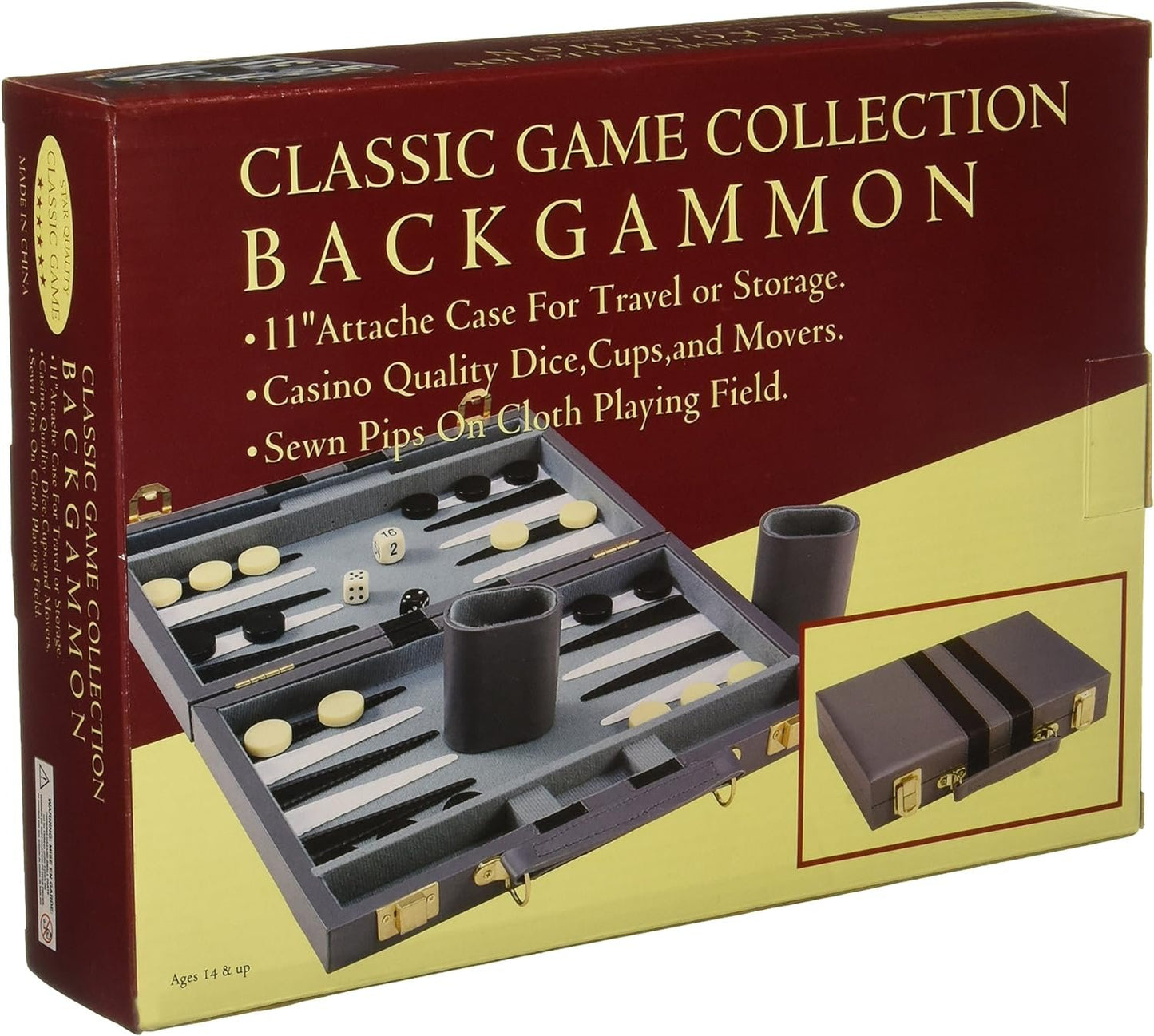 Classic Games 11-Inch Backgammon Attache