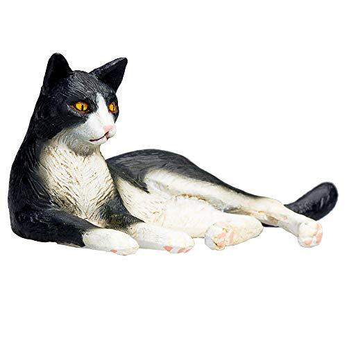 Mojo Cat Lying Black and White