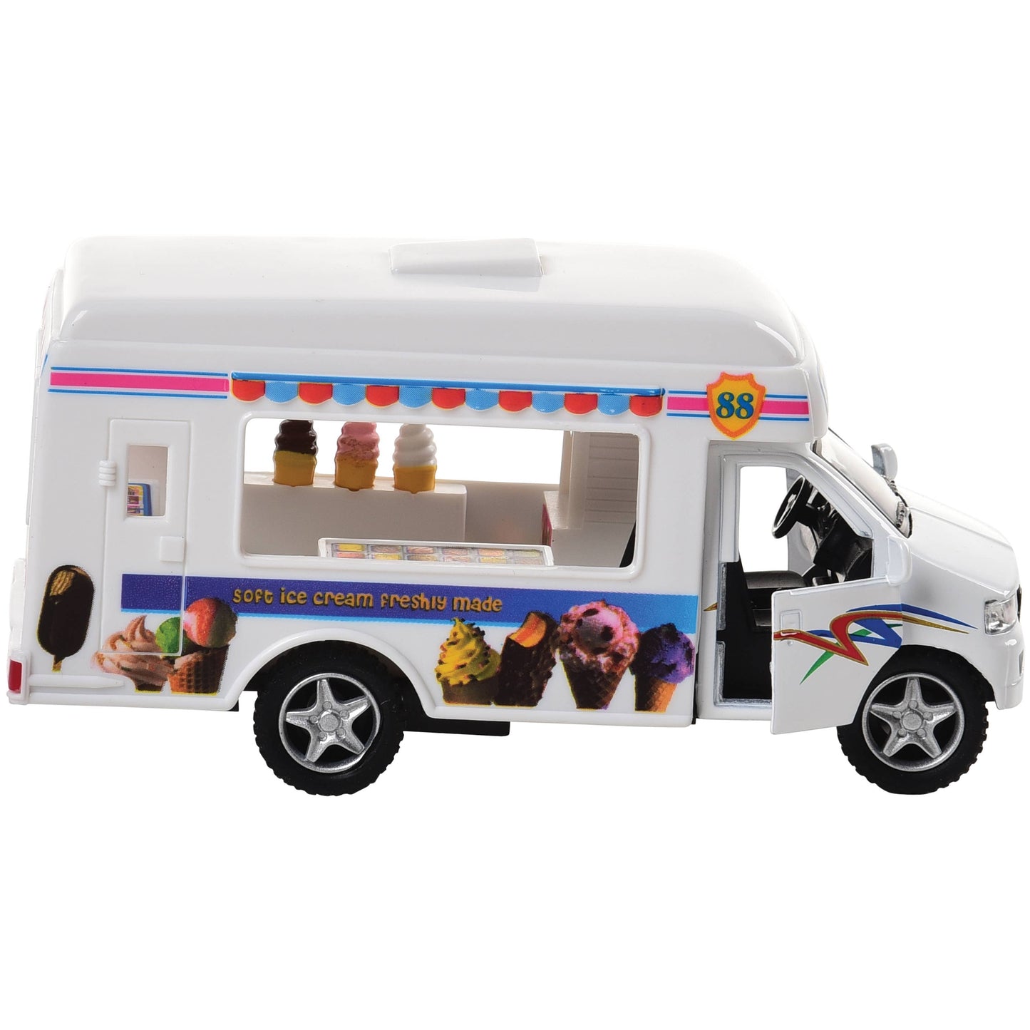 US Toy Company - Ice Cream Truck Die Cast 12-unit Display