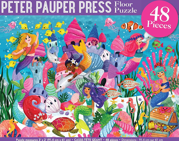 Peter Pauper Press Mermaid Adventure 48 pc Floor Puzzle