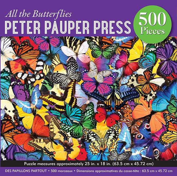 Peter Pauper Press 500 Piece All the Butterflies Puzzle