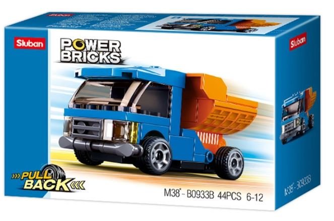 Texas Toy Distribution - PowerBricks Pull-Back Building Dump Truck