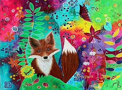 JaCarou Par - Fox in Garden by Karine Sirois 500 pc Puzzle