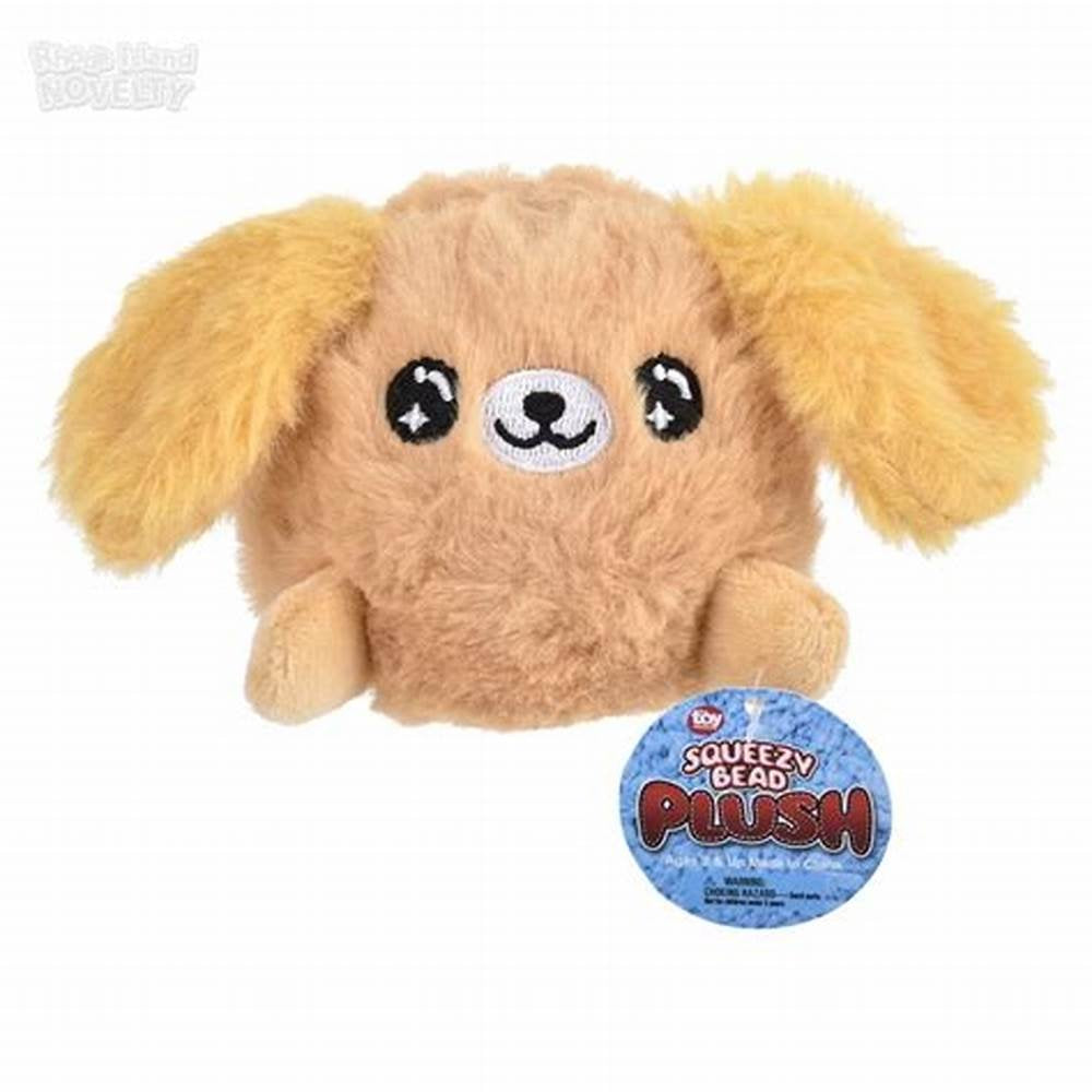 Squeezy Bead Plush Dog