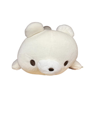 Japanese Plush Laying Zoo Animals Polar Bear 7"