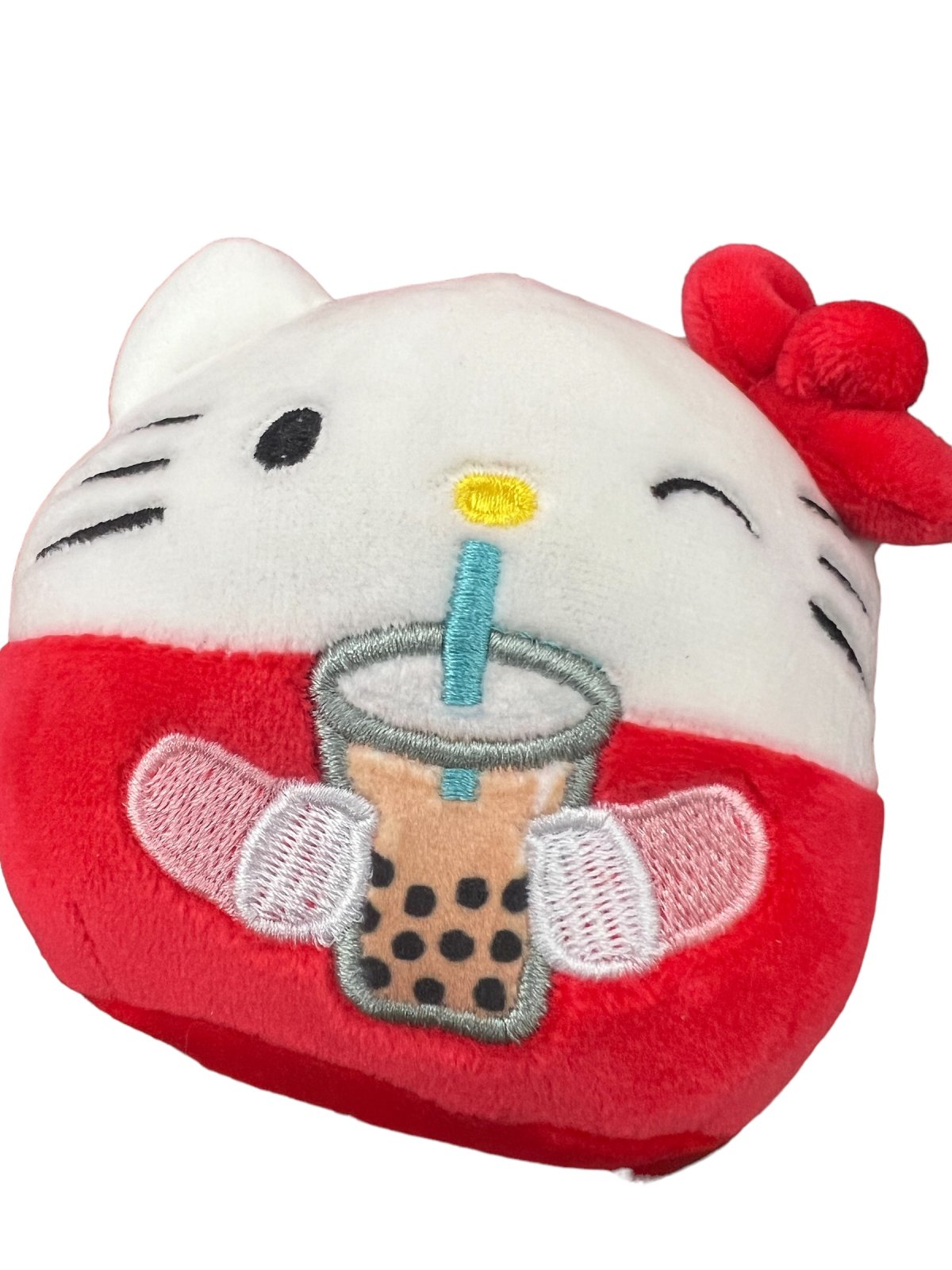 Squismallow Hello Kitty Backpack Clips 3.5" Drink