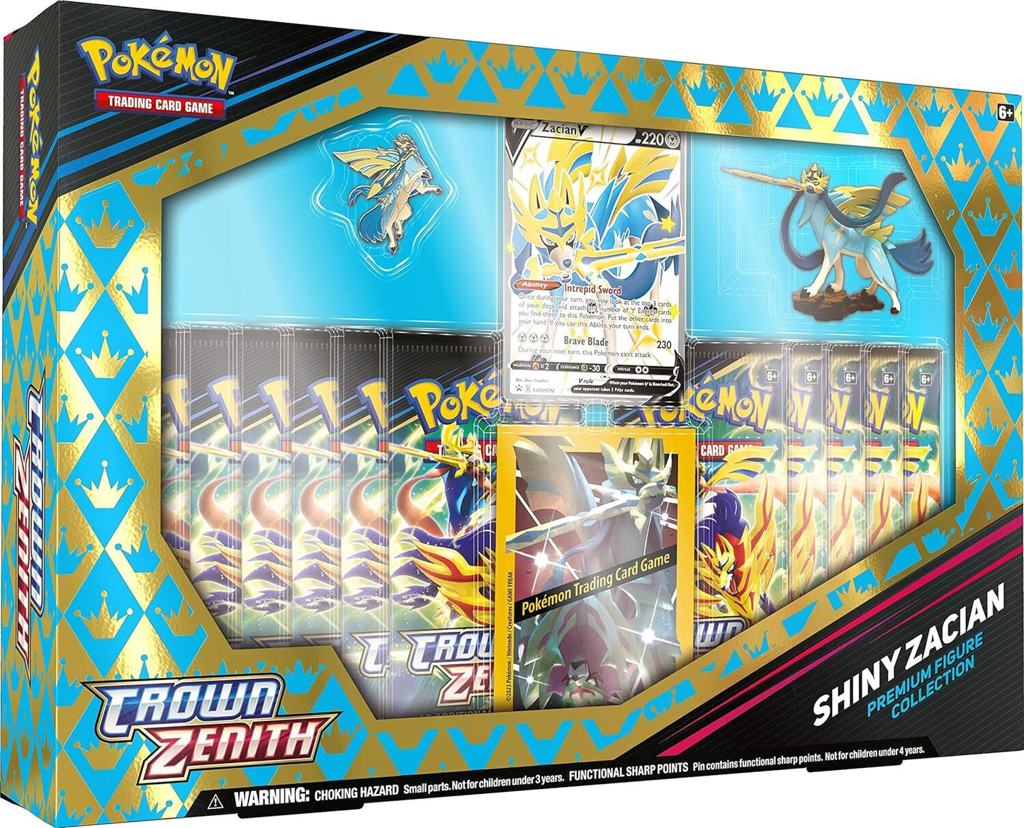 Pokemon TCG: Crown Zenith Premium Figure Collection — Shiny Zacian/Zamazenta (One at Random)