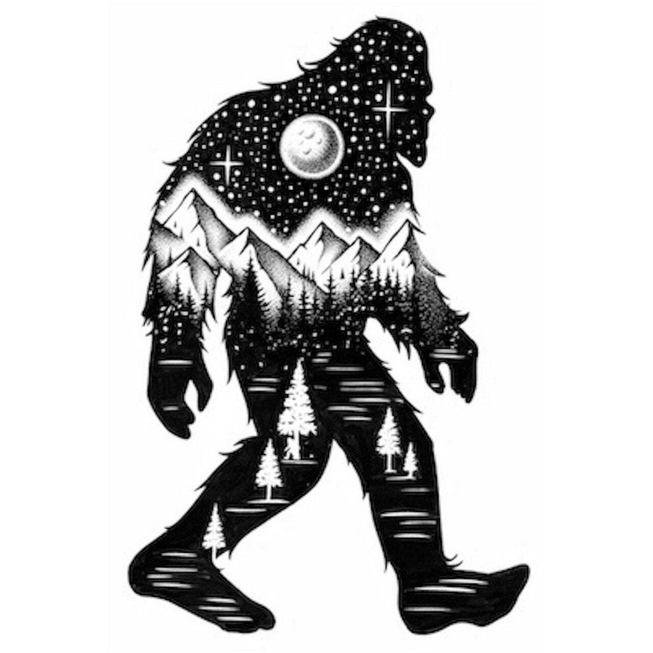 Sticker Art Sasquatch Sticker