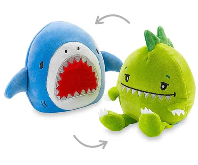 OMG Inside Outsies  Reversible Plush Toy - Shark / Dinosaur