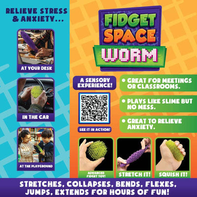 Novelty Brands - Fidget Space Worm Toy