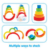 Kidoozie Musical Stack & Learn Rainbow, Stacking Activity Toy for Infants and Toddlers 6-24M with Motion Activated Lights and Sounds