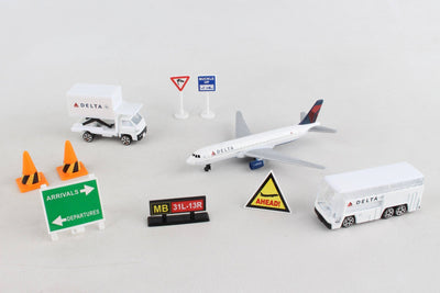 Daron Worldwide Trading - RT4991 Delta Air Lines Playset by Daron Toys
