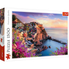 CASTORLAND by Bridge Toys - 1500 Piece Jigsaw Puzzles, View of Manarola, Ocean Paradise, Italy, Coastal City,  Adult Puzzles, Trefl 26137