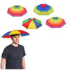 Tsyware - Umbrella Hat With Head Strap Funny Rainbow Colorful