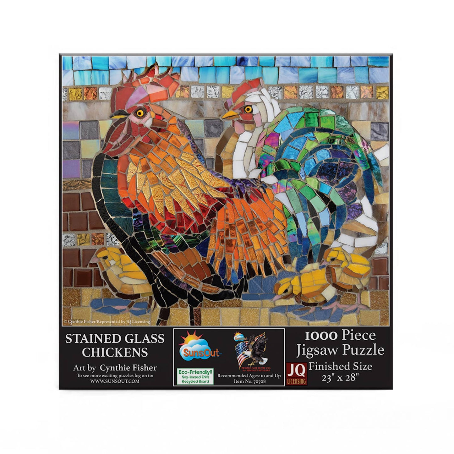 Duplicate SKU: SunsOut - 5316 Stained Glass Chickens 1000 pc Puzzle | 19.99 | 582582
