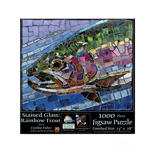 1000 pc Stained Glass Rainbow Trout Puzzle