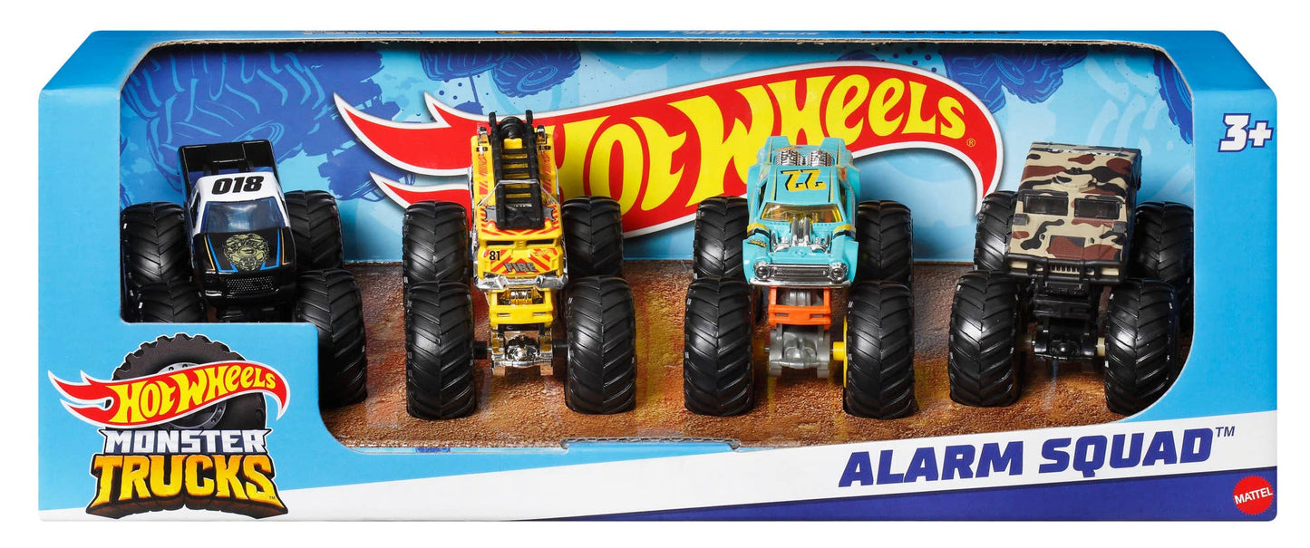 Mattel Hot Wheels Monster Trucks 4PK  Alarm Squad