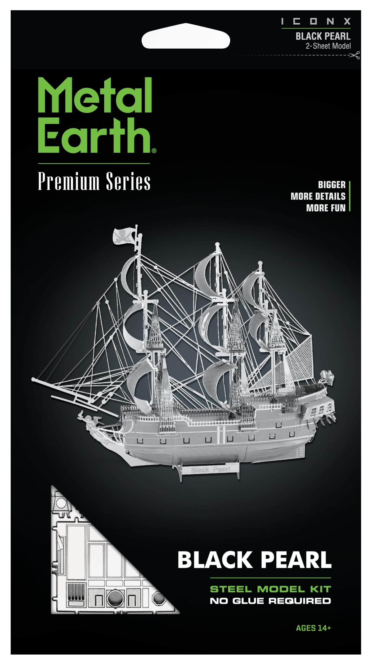 Fascinations Metal Earth Premium Series Black Pearl 3D Metal Model Kit