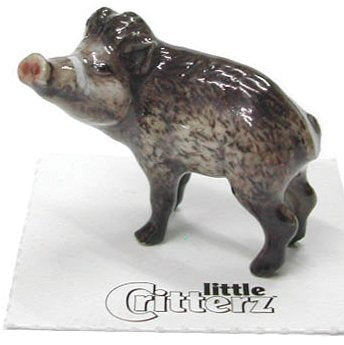 Little Critterz "BABOY" Warty Pig Porcelain Figurine