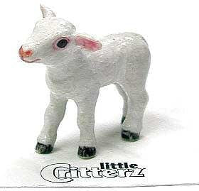 Little Critterz "BARLEY" Lamb Porcelain Figurine