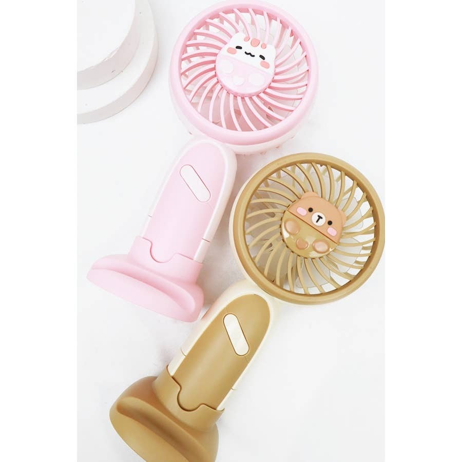 Love and Repeat - Soft Tone Animal Handheld Mini Fan: MIX COLOR / ONE