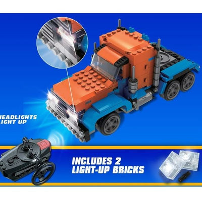 Uniblock Building Block R/C Car 274 pc Big Rig Action Drive & Lights