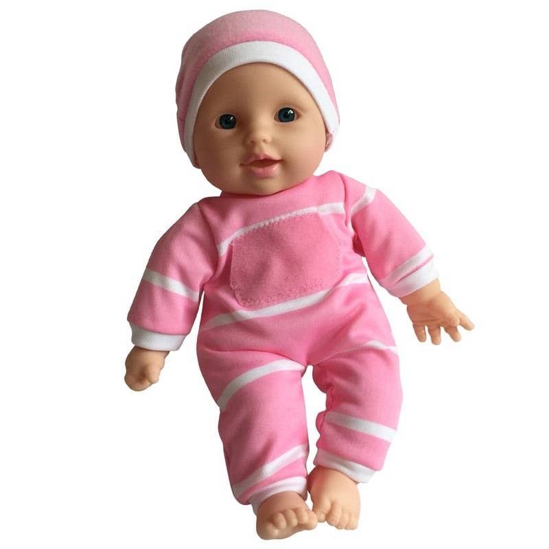 The New York Doll Collection 11" Doll Striped W/ Pacifier Hispanic