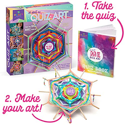 Craft-tastic – All About Me Quiz Art – Craft Kit – Answer Fun Questions to Make a Personalized Piece of Art