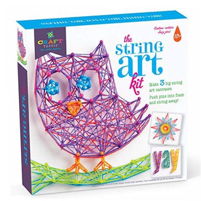 Craft-tastic DIY String Art – Craft Kit for Kids – Everything Included for 3 Fun Arts & Crafts Projects – Owl Series