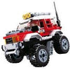 Texas Toy Distribution - Car Club Offroad Building Brick Kit, Red (145 Pcs)