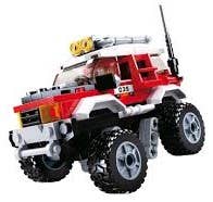 Texas Toy Distribution - Car Club Offroad Building Brick Kit, Red (145 Pcs)