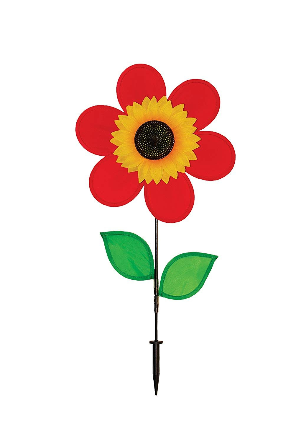 In the Breeze Sunflower Wind Spinner 12" - Red