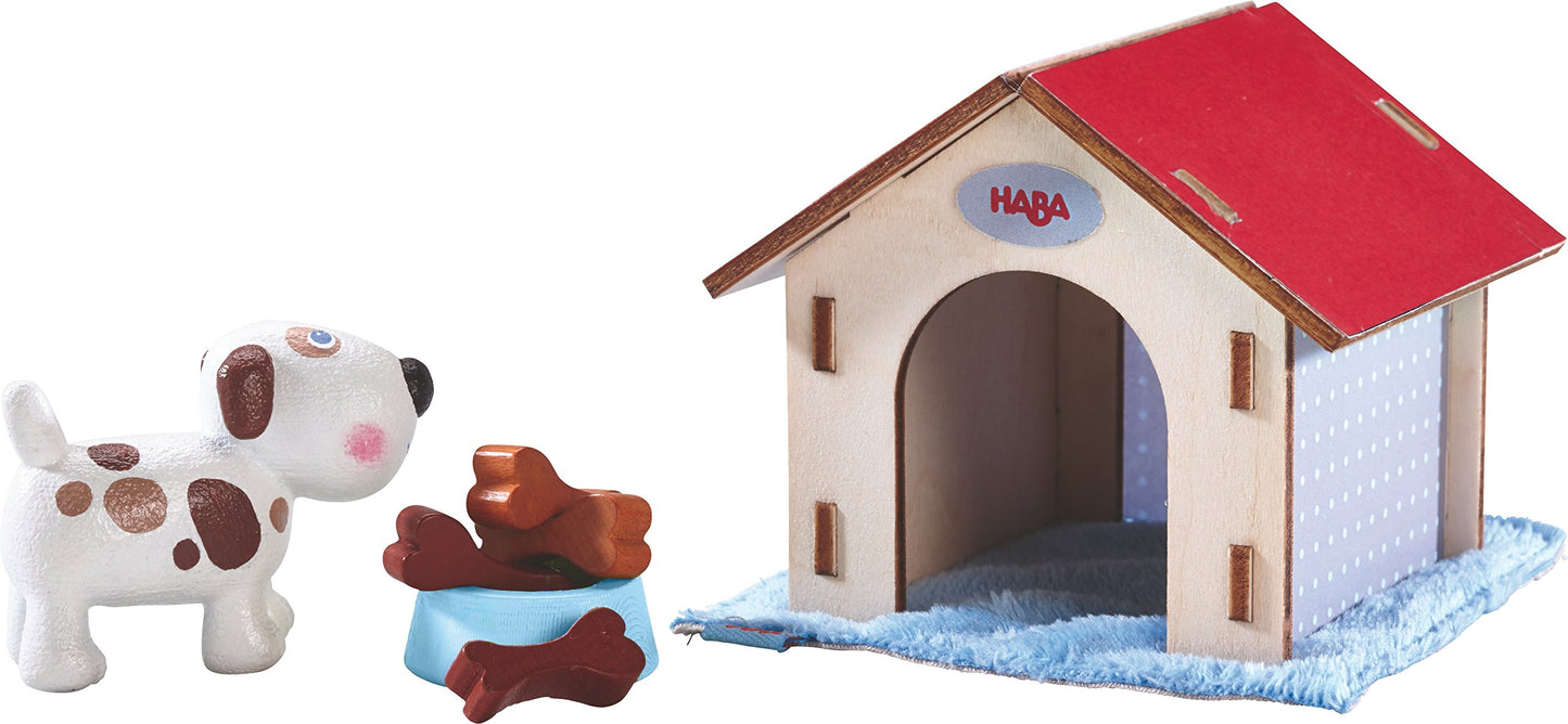 HABA Little Friends Dog Lucky with Doghouse & Wooden Bones