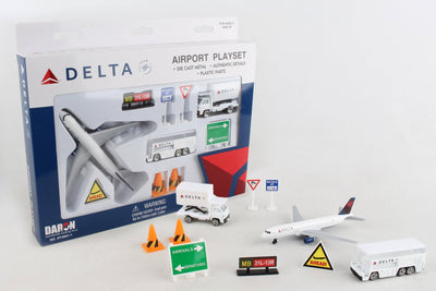 Daron Worldwide Trading - RT4991 Delta Air Lines Playset by Daron Toys