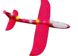 Spin Copter LED Light Up Sky Foam Glider - Blue - Red