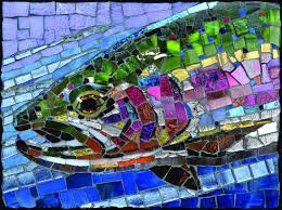 Sunsout 1000 pc Stained Glass Rainbow Trout Puzzle