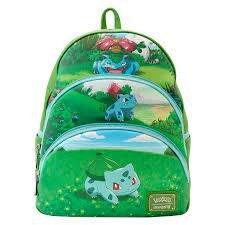 Loungefly Power Pokemon Bulbasaur  Evolution Triple Pocket Backpack