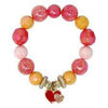 Pink Poppy Heart Bracelet