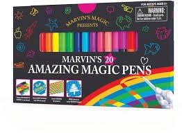 Marvin's Magic - Original x 20 Amazing Magic Pens - Color Changing Magic Pen Art - Create 3D Lettering or Write Secret Messages - Includes 25 Magic Pens - copy