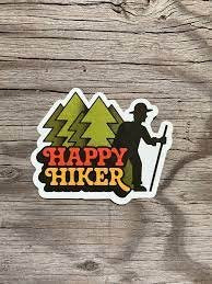 Sticker Art Happy Hiker
