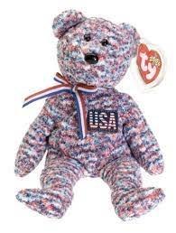 Ty Beanie Baby Original 2000 USA Bear Plush Toy