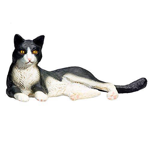 Mojo Cat Lying Black and White