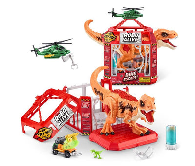 The Zoofy Group , LLC - ZURU-Robo Alive - Dino Escape --Dino Playset-Ser 1