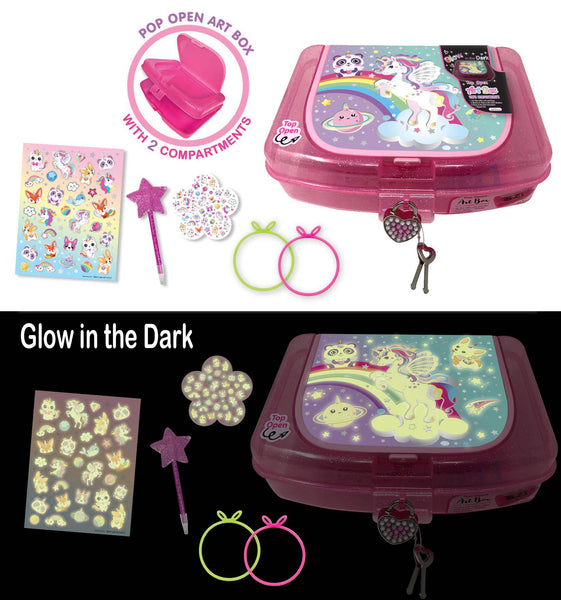 Hot Focus, Inc. - Art Box with Compartments, Glow in Dark
