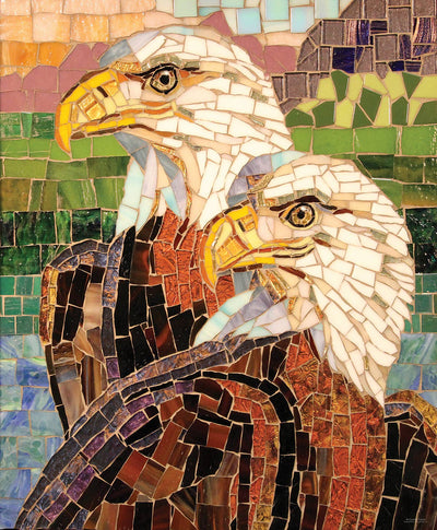 SunsOut - 0394 Stained Glass Eagles  1000 pc Puzzle: 23x28