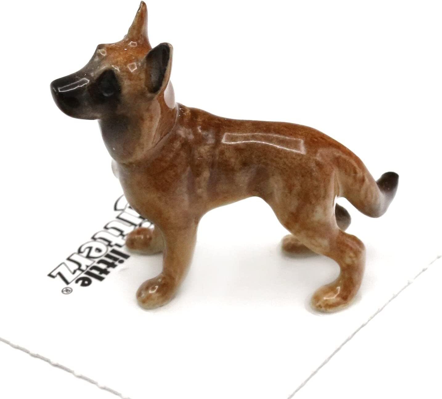Little Critterz Dog - Belgian Sheppard King TUT - Miniature Porcelain Figurine