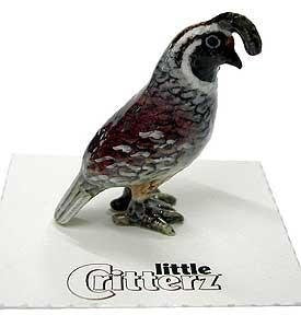 Little Critterz "Valley" California Quail Porcelain Figurine