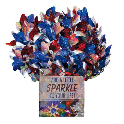 In The Breeze Mylar Stars and Stripes Pinwheel